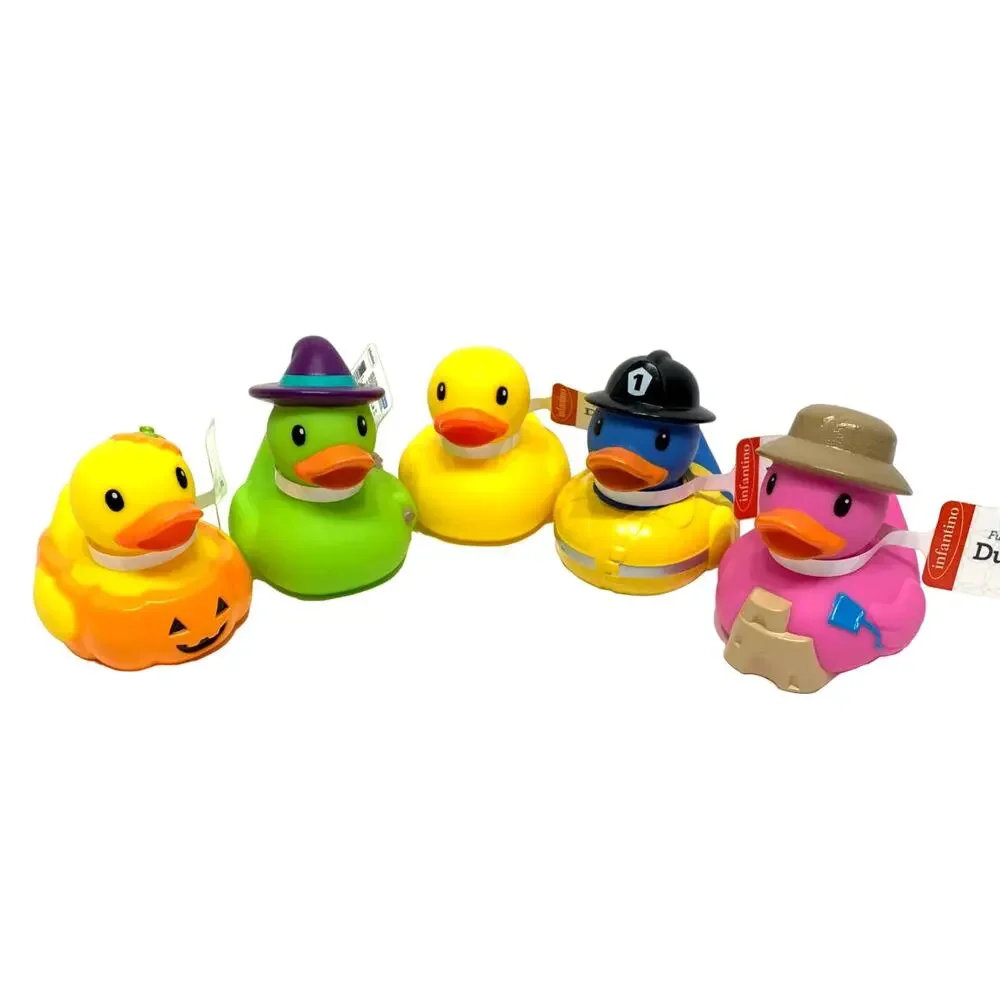 Infantino Fun Time Duck Bath Toys 5 Pack Age 0m+ Great for to Gift New with Tags